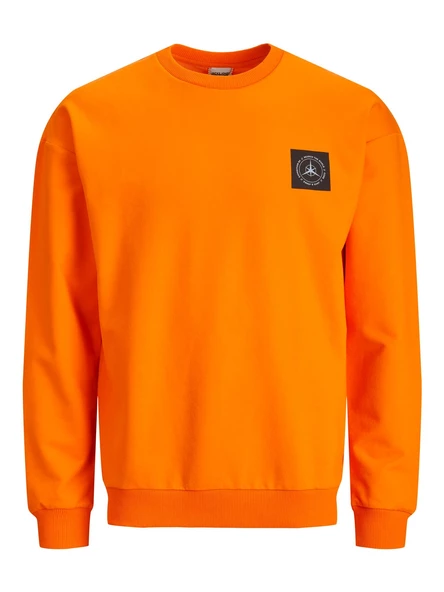 JACK JONES Erkek Yuvarlak Yaka Arkası Baskılı Sweatshirt 12229874 - Resim 3