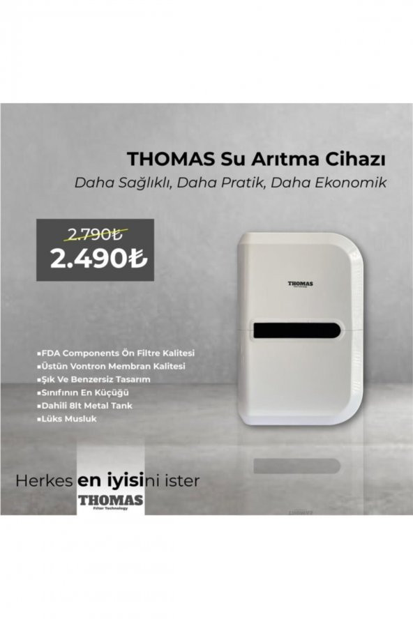 Su Arıtma Cihazı Beyaz Kasa - Dahili 8 Litre Metal Tank Ve Lüx Musluk - 4