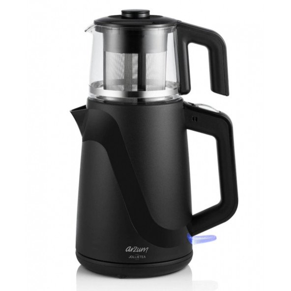 Arzum AR3062 Jollietea Cam Demlik Çay Makinesi (Siyah)