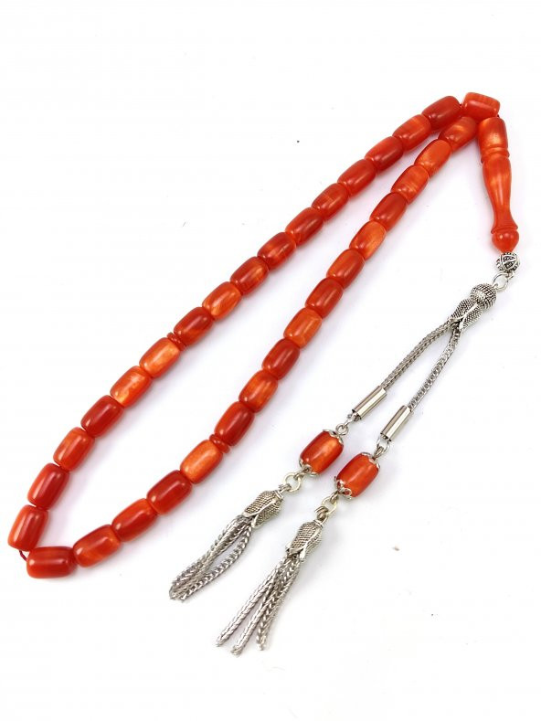 Sedefli Turuncu Katalin Kapsül Tesbih ürün görseli