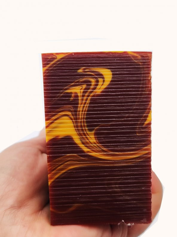 Su Yeşili Kırmızı Hareli Sıkma Kehribar Tesbih Hammaddesi - Resim 2