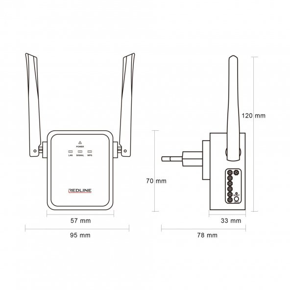 Redline AC1200 Dual Band Wi-Fi Menzil Genişletici - 4
