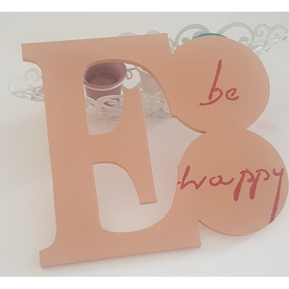 Kişiye Özel E Harfi İki Kişilik Ahşap Kahve Sunumluğu - 3