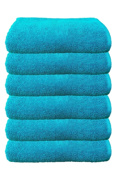 6Lı Boya Tutmayan Mikrofiber El Yüz Spor Kuaför Havlusu 50X90 Cm