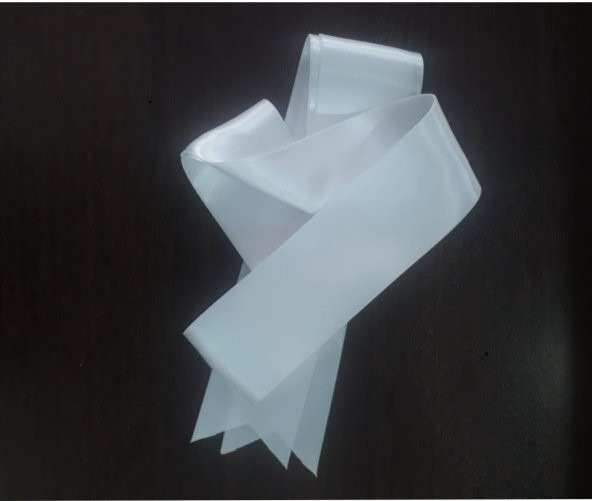 Halay Kına Gelin Kuşağı , Gelin Beli Kemeri Beyaz Renk (Kardeş Kuşağı) 6cmX180cm - 2