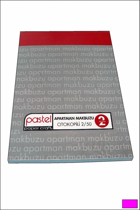 Pastel Apartman Makbuzu 14x20 cm boyutunda A5 Otokopili 2 Nüsha 50 Asıl 50 Suret 2/50 (6LI PAKET) 6 Adet