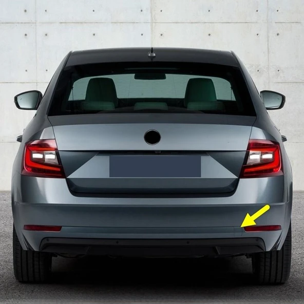 Skoda Octavia Sedan 3 2018-20 Arka Tampon Çeki Demir Kapağı 5E5807441B - Resim 2