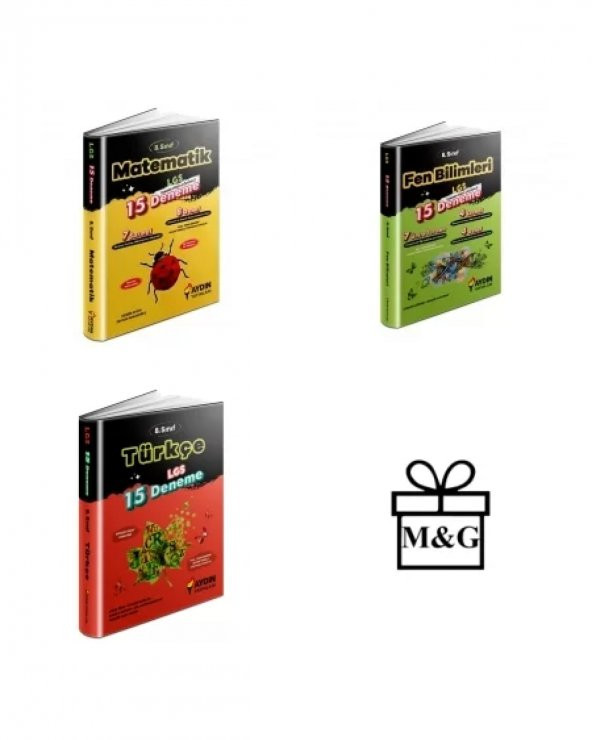 LGS 8.Sınıf Matematik Fen Bilimleri ve Türkçe 15li Deneme Sınavı