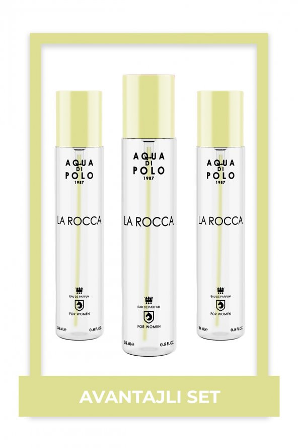 Aqua Di Polo 1987  La Rocca 24 ml 3lü Kadın Parfüm Seti STCC021219