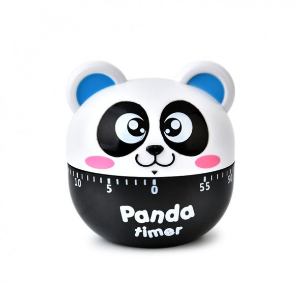 La Vie Design Beyaz Yaratıcı Mekanik Cartoon Panda Timer 60 Dakika Sevimli Plastik Zamanlayıcı