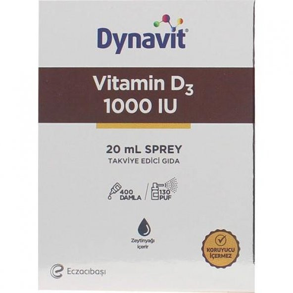 Dynavit Vitamin D3 1000 IU Sprey 20 ml