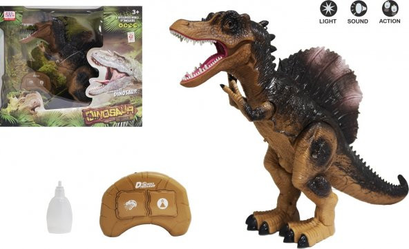 Toys e Toys Uzaktan Kumandalı Sesli Işıklı Hareketli Ağzından Duman Çıkaran Kükreyen Oyuncak Dinozor