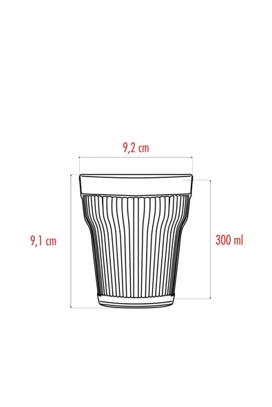 Akrilik Füme Tekli Kısa Bardak & Su Meşrubat Kahve Yanı Bardağı 300 ml ( Cam Değildir ) - 4