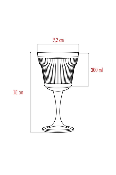 Akrilik Füme Tekli Kadeh & Su Meşrubat Kahve Yanı Bardağı 300 ml ( Cam Değildir ) - 4