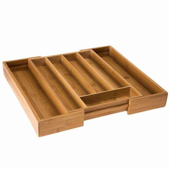 Bambu Ayarlanabilir Çekmece içi Kaşıklık & Çekmece İçi Organizer (25*35*5 / 39*35*5)