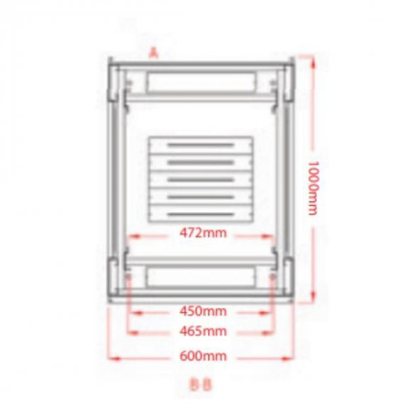 Legend 22U Eco 19 INC Dikili Tip Rack Kabinet 600x600x1120mm Siyah - 8