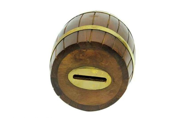Ahşap Fıçı Kumbara - 2