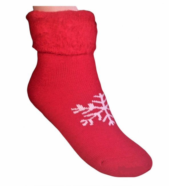Kadın Kışlık Termal Yılbaşı Temalı Polar Çorap
