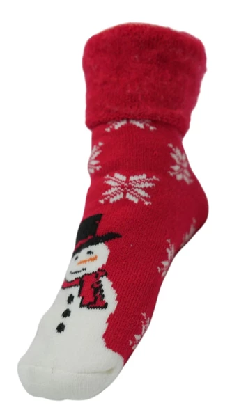 Kadın Kışlık Termal Yılbaşı Temalı Polar Çorap - 2