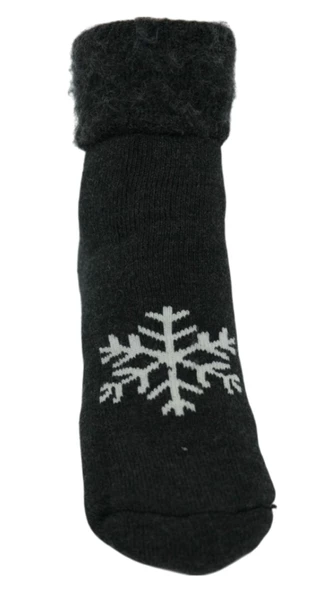 Kadın Kışlık Termal Yılbaşı Temalı Polar Çorap - 11