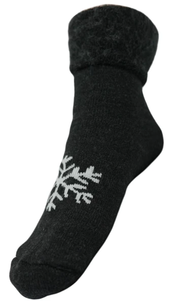 Kadın Kışlık Termal Yılbaşı Temalı Polar Çorap - 5