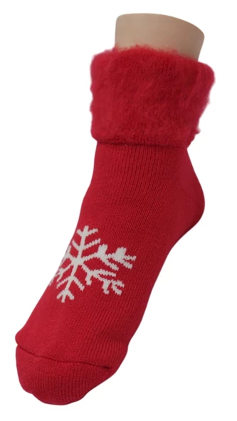 Kadın Kışlık Termal Yılbaşı Temalı Polar Çorap