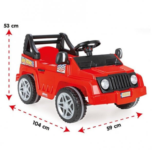 Pilsan New Safari Pedallı Araba-Kırmızı - 4