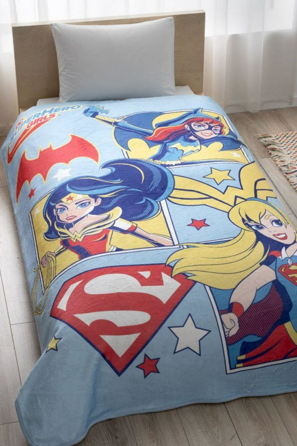 LISANSLI BATTANIYE 160x220 DC SUPERHERO GIRLS TAÇ