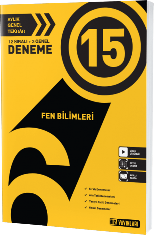 Hız Yayınları 6. SINIF FEN BİLİMLERİ DENEME 15 Lİ