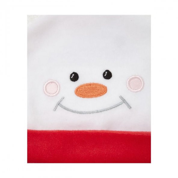 Mothercare Yılbaşı Bebek Kostümü Pamuk Dolgulu Kadife Kardan Adam Tulum ve Şapka Seti 12-18 Ay - 3