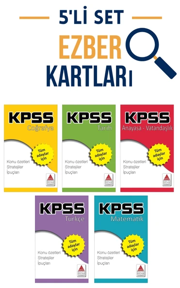 2026 KPSS Kazandıran Ful Set (5 Ders Ezber Kartları + 180 Saat Anlatım) - 2
