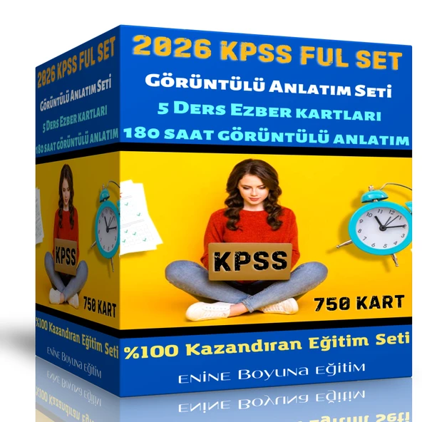 2026 KPSS Kazandıran Ful Set (5 Ders Ezber Kartları + 180 Saat Anlatım)