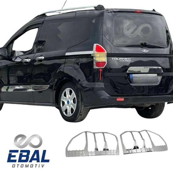 Ford Tourneo Courier Krom Stop Çerçevesi 2 Parça Abs 2014-2023 Model Uyumlu - Resim 3