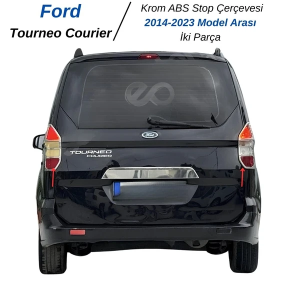 Ford Tourneo Courier Krom Stop Çerçevesi 2 Parça Abs 2014-2023 Model Uyumlu - Resim 2