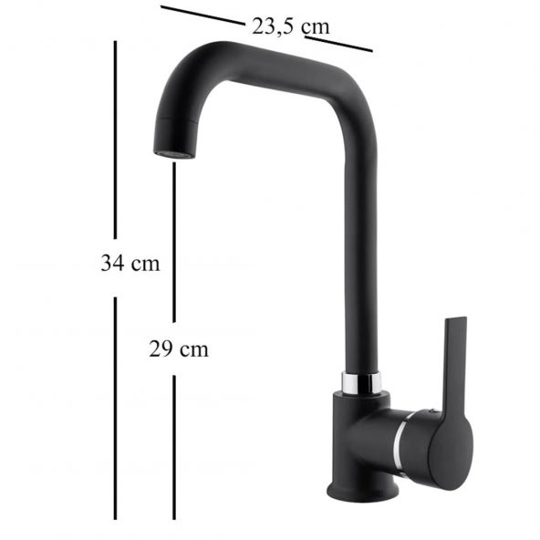 Venita Star Siyah Mutfak Eviye Batarya - Resim 2