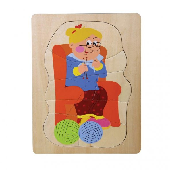 1259-CS Chiva, Kat Kat Nine Ahşap Puzzle