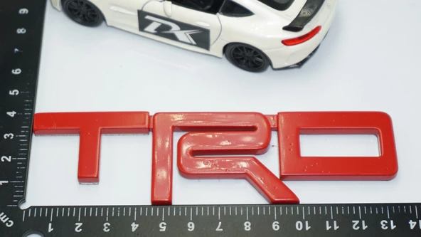 DK Tuning TRD Bagaj Kırmızı ABS 3M 3D Logo Amblem Toyota İle Uyumlu - Resim 3