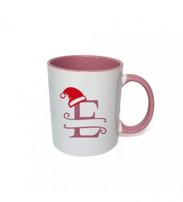 Kişiye Özel Yeniyıl Temalı Fotoğraf Baskılı Porselen Kupa Bardak Pembe HK2409 - Resim 4