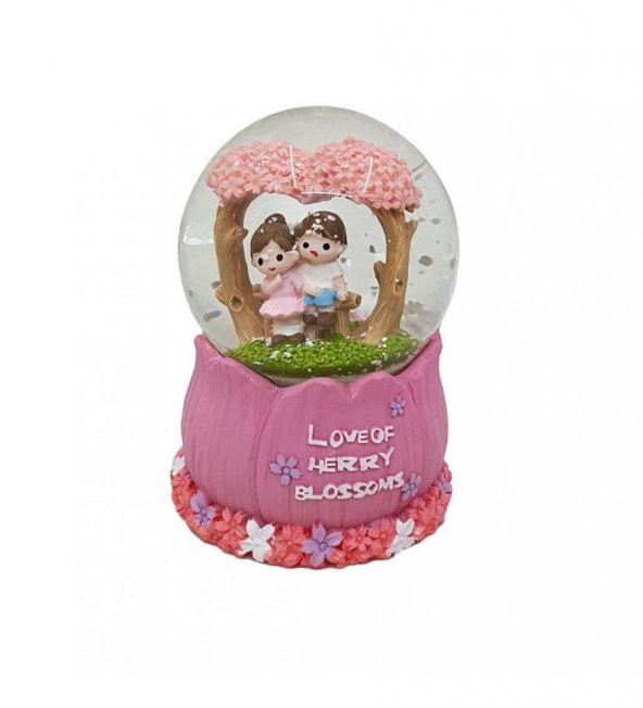 Aşk Mevsimi Renk Değiştiren Işıklı Kar Küresi - Resim 3