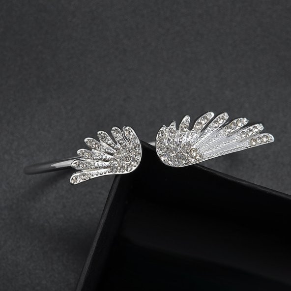 Worldshop PANDORA TARZ, MELEK KANADI (ANGEL)GÜMÜŞ BANGLE BİLEKLİK - 3