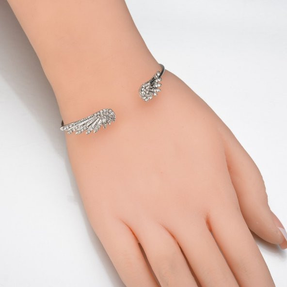 Worldshop PANDORA TARZ, MELEK KANADI (ANGEL)GÜMÜŞ BANGLE BİLEKLİK - 6