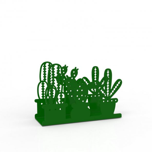 KAKTÜS TEMALI METAL PEÇETELİK YEŞİL - 2