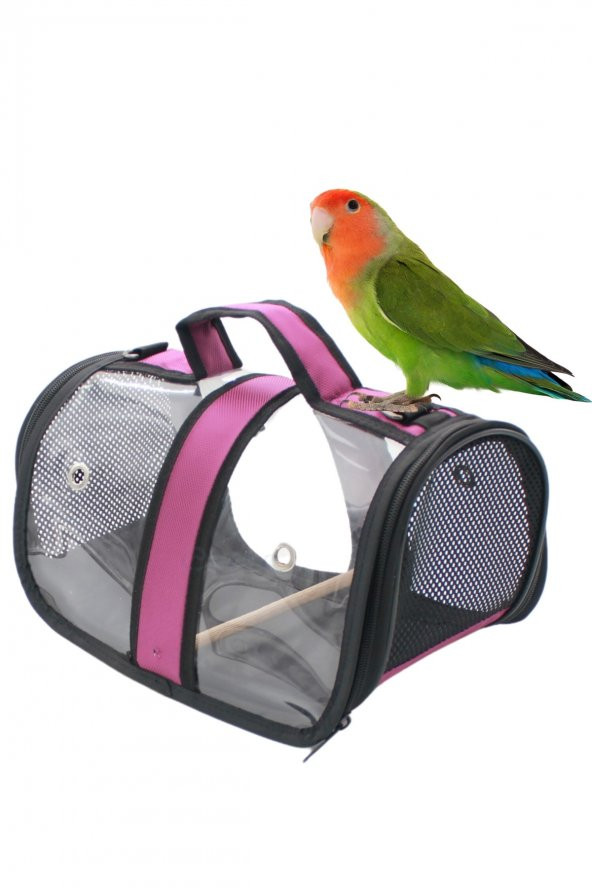 Kuş Taşıma Çantası Kuş Kafesi Tünekli Çanta Flybag