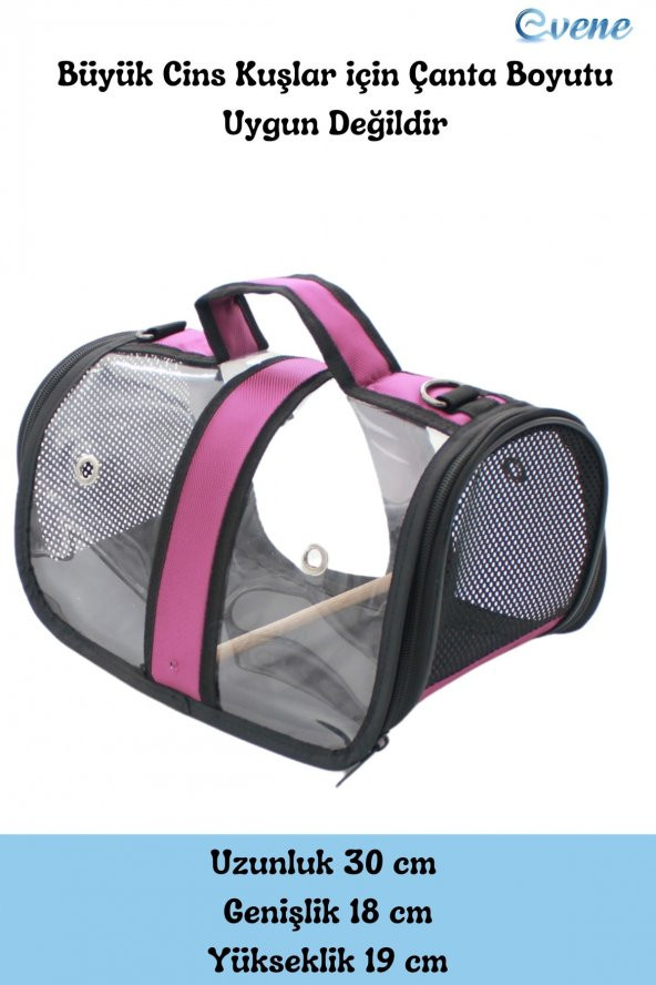 Kuş Taşıma Çantası Kuş Kafesi Tünekli Çanta Flybag - 2