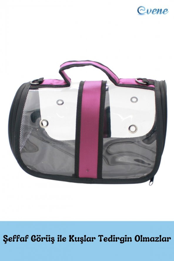 Kuş Taşıma Çantası Kuş Kafesi Tünekli Çanta Flybag - 5