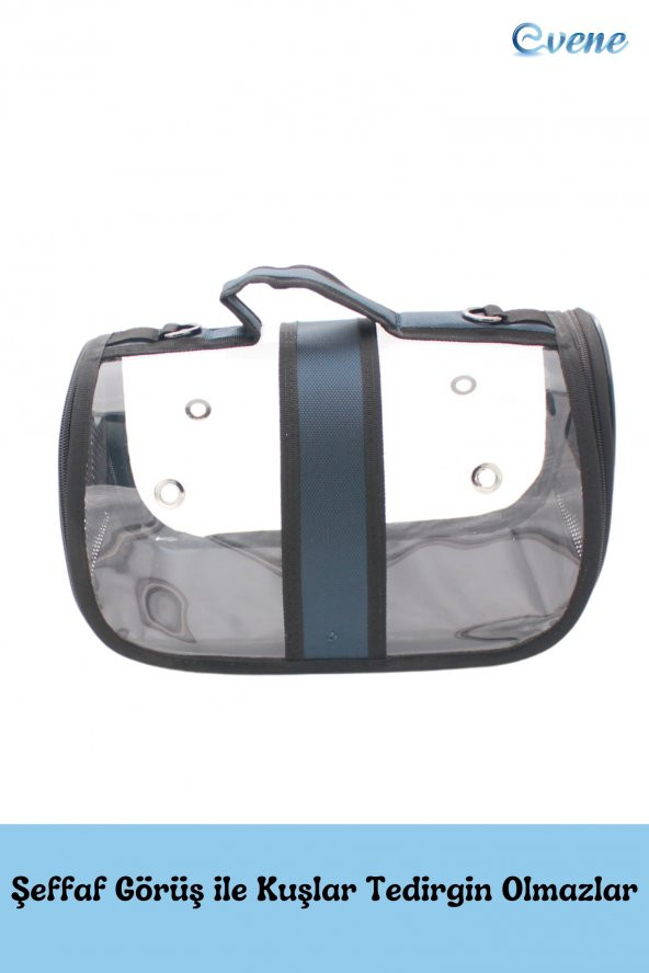 Kuş Taşıma Çantası Kuş Kafesi Tünekli Çanta Flybag - 12