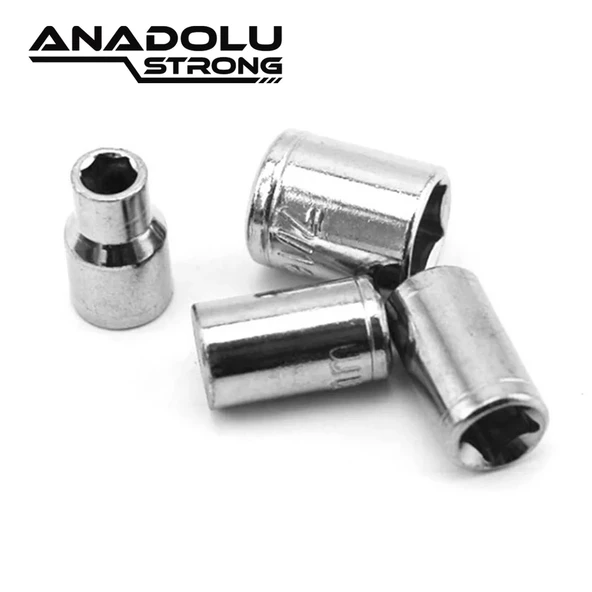 Anadolu Strong  Profesyonel Krom Kaplı Çelik 40 Parça Cırcırlı Lokma Takımı - 5