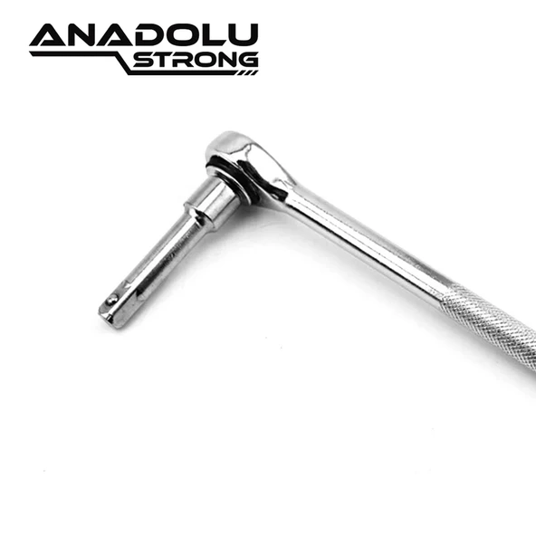 Anadolu Strong  Profesyonel Krom Kaplı Çelik 40 Parça Cırcırlı Lokma Takımı - 6