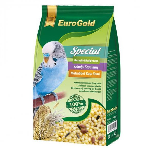 Eurogold Special Kabuksuz Muhabbet Kuşu Yemi 500Gr