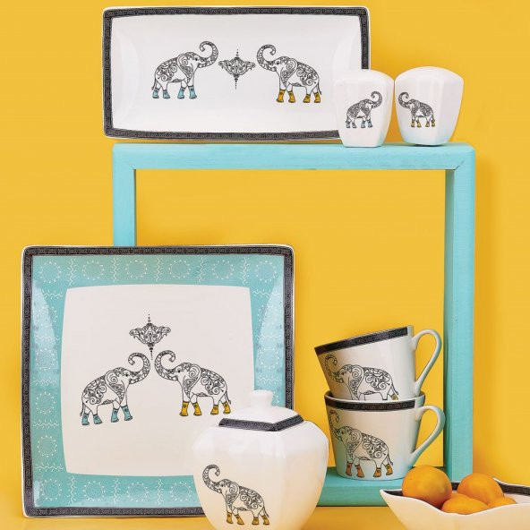 Korkmaz Link Collection 28 Parça Kare Kahvaltı Takımı A8584 - 2